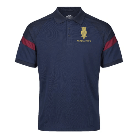 Academy Rugby Football Club - Kinetic Sports Tech Polo - Navy/Maroon -Stash Shop- Stash Shop