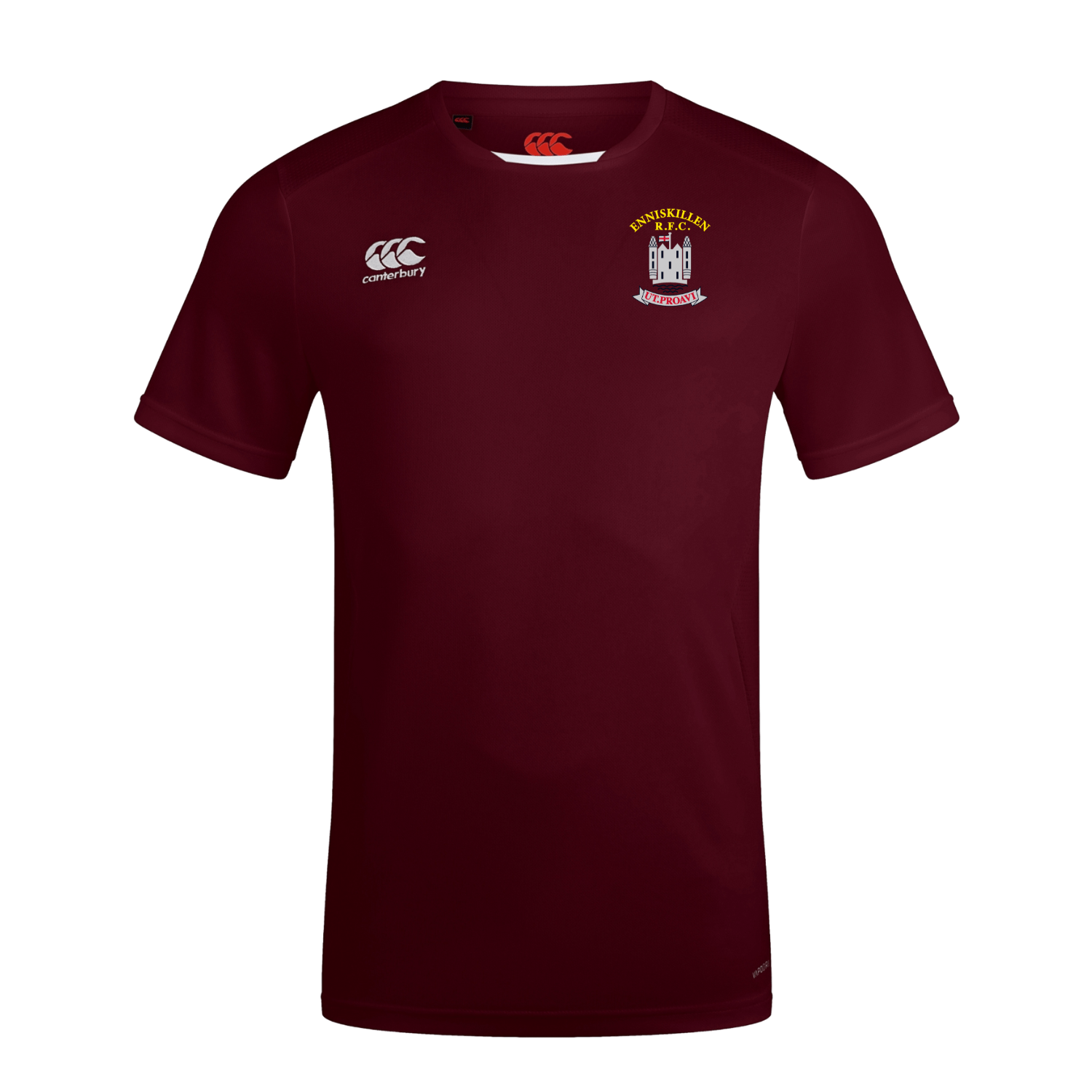 Enniskillen Rugby Club - Club Dry Tee - Maroon - Canterbury - Stash Shop