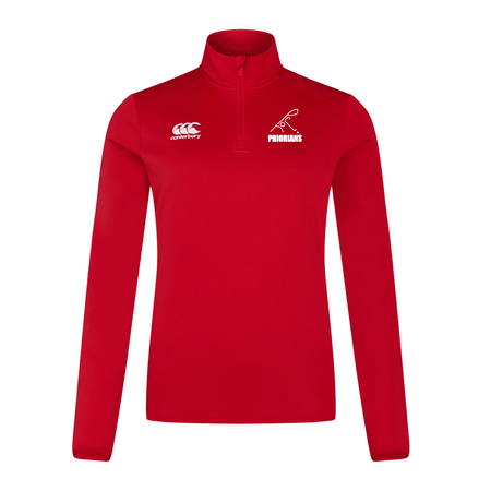 Priorians Hockey Club - Ladies Club 1/4 Zip Midlayer - Red - Canterbury - Stash Shop