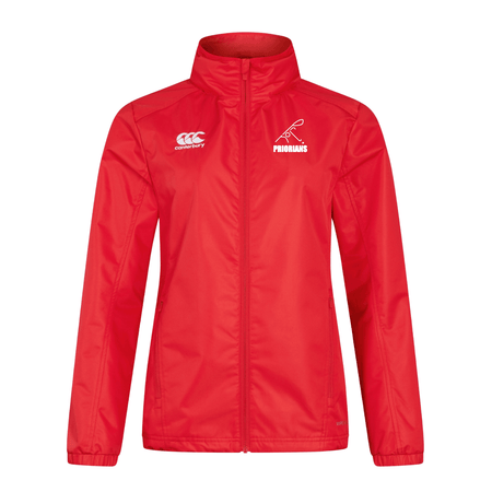 Priorians Hockey Club - Ladies Club Vaposhield Full Zip Rain Jacket - Red - Canterbury - Stash Shop