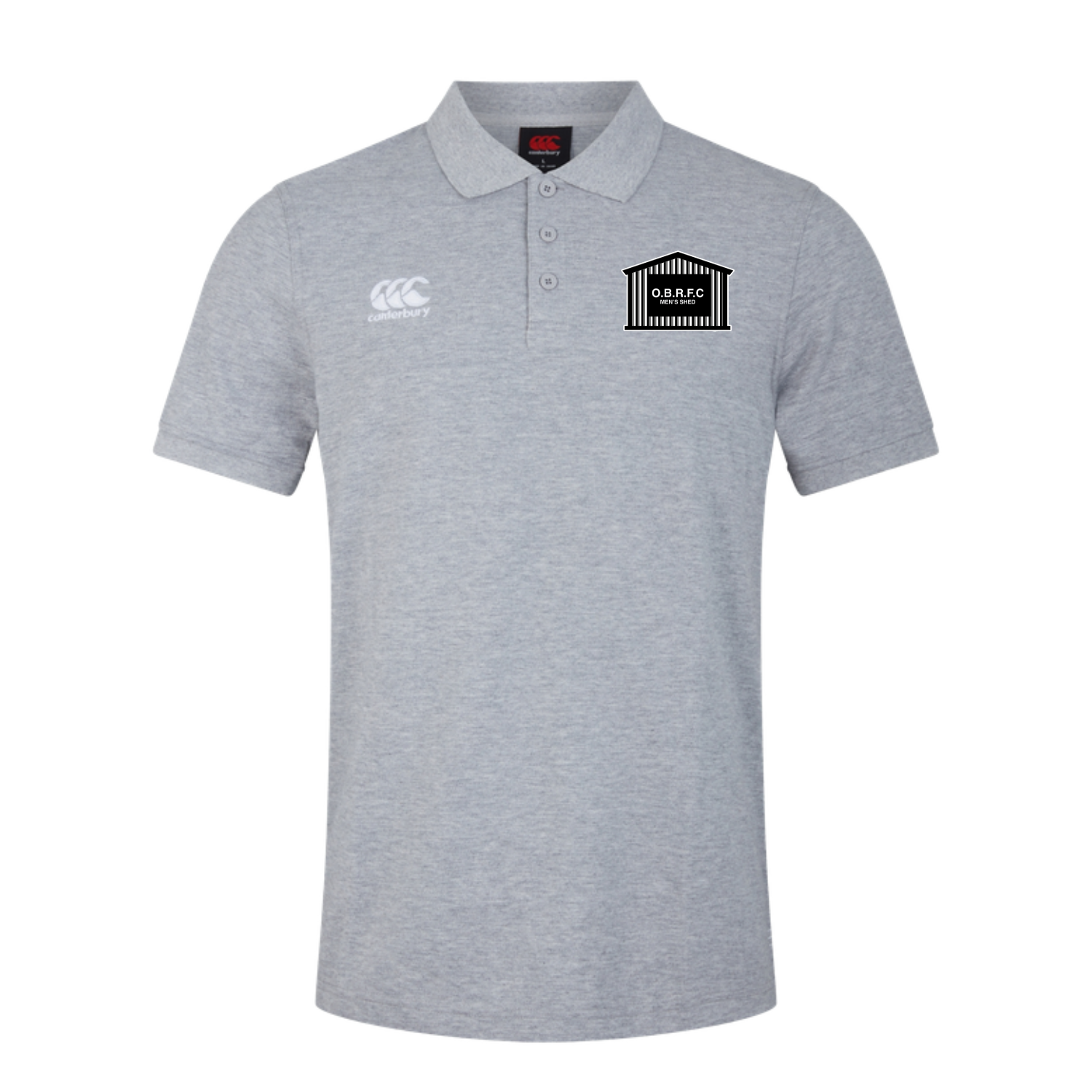 OBRFC Men's Shed - Cotton Waimak Poloshirt - Grey