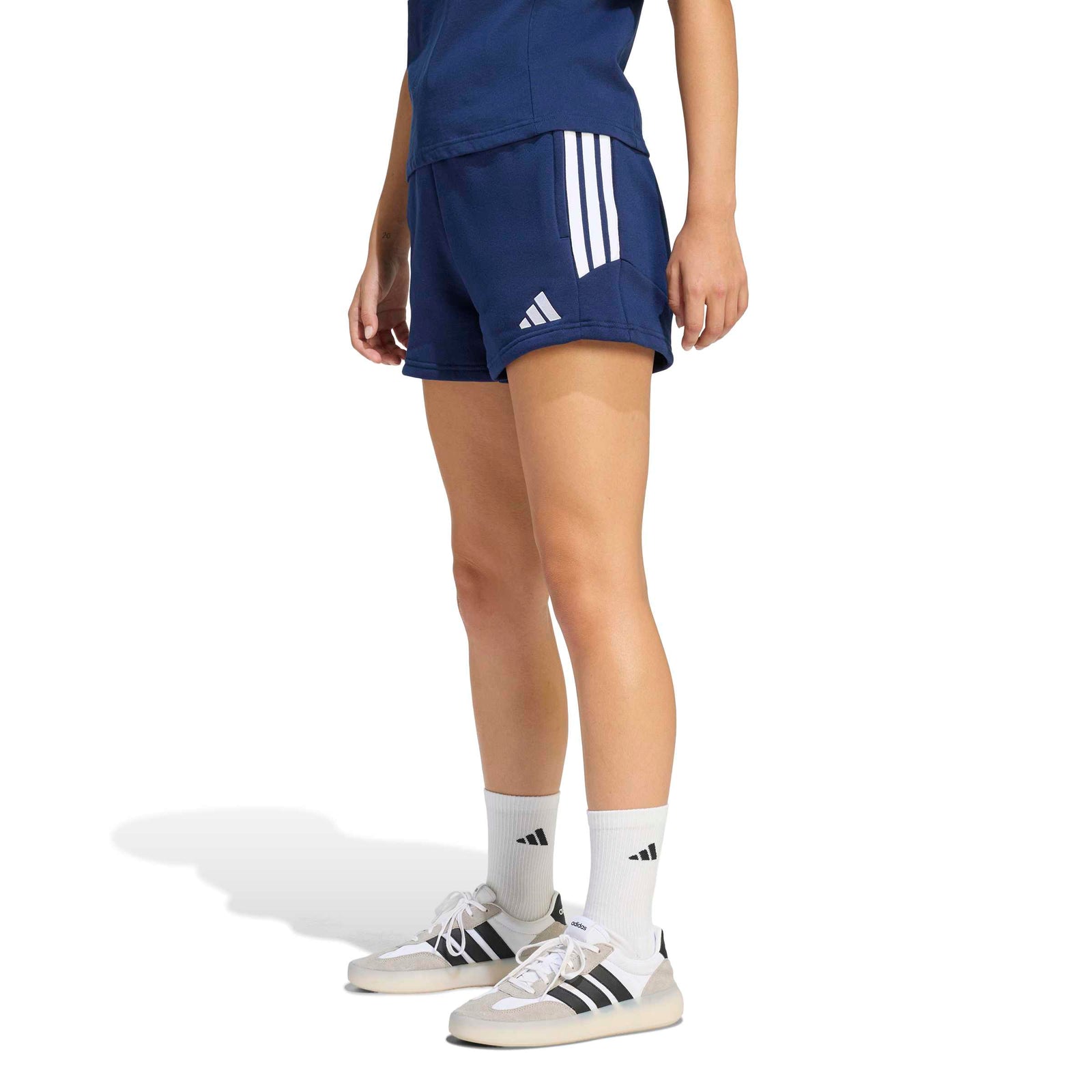 Belfast Harlequins Rugby Club - Womens Advantage League Zip-Pocket Cotton Sweat Shorts - Navy