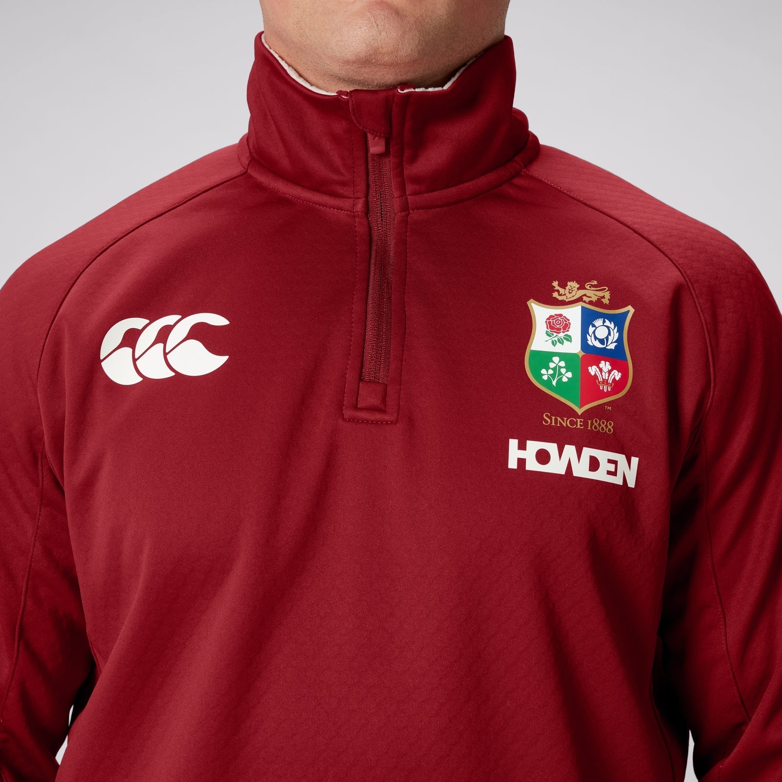 British & Irish Lions - 1/4 Zip Fleece - Red
