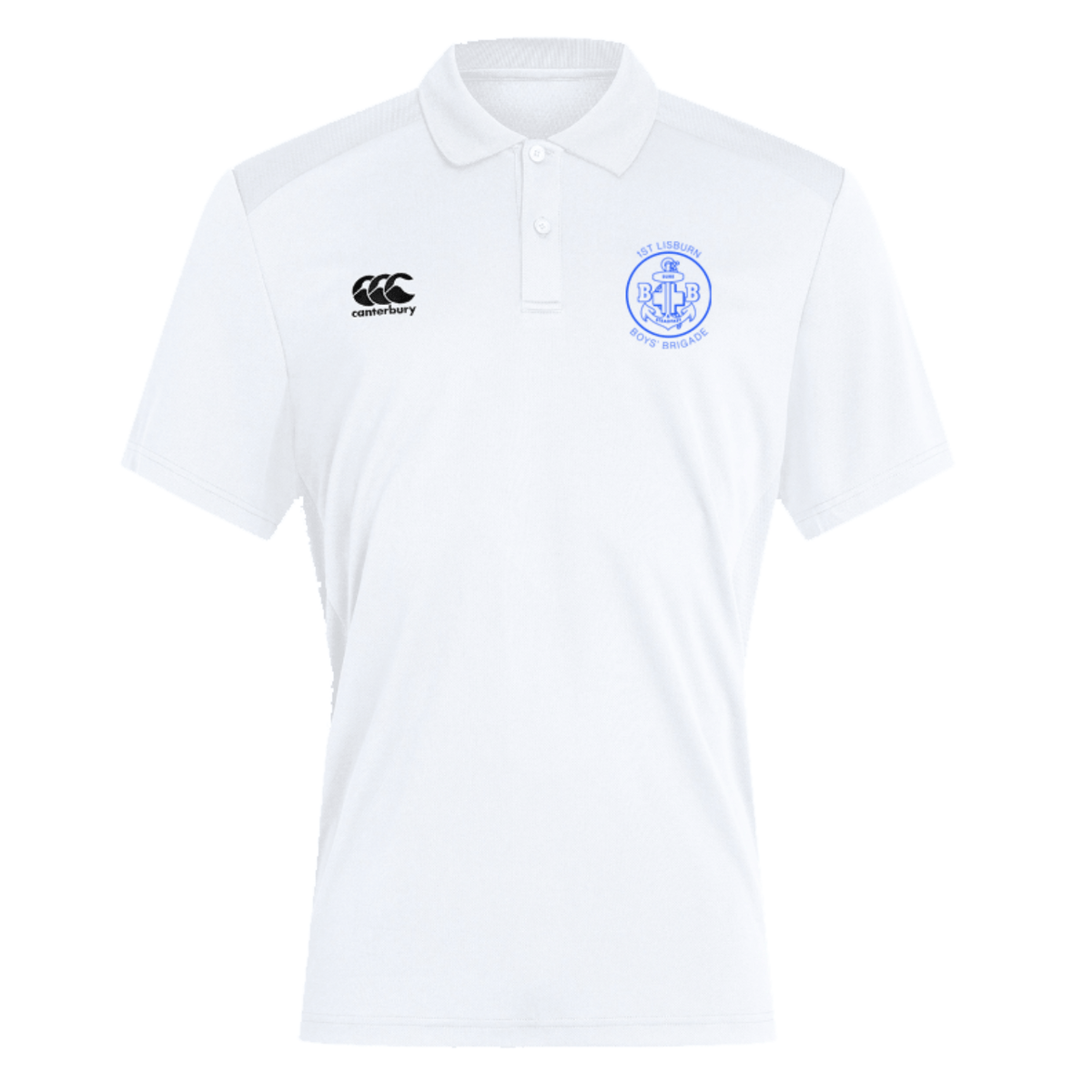 1st Lisburn Boys Brigade Polo - White. - Canterbury - Stash Shop