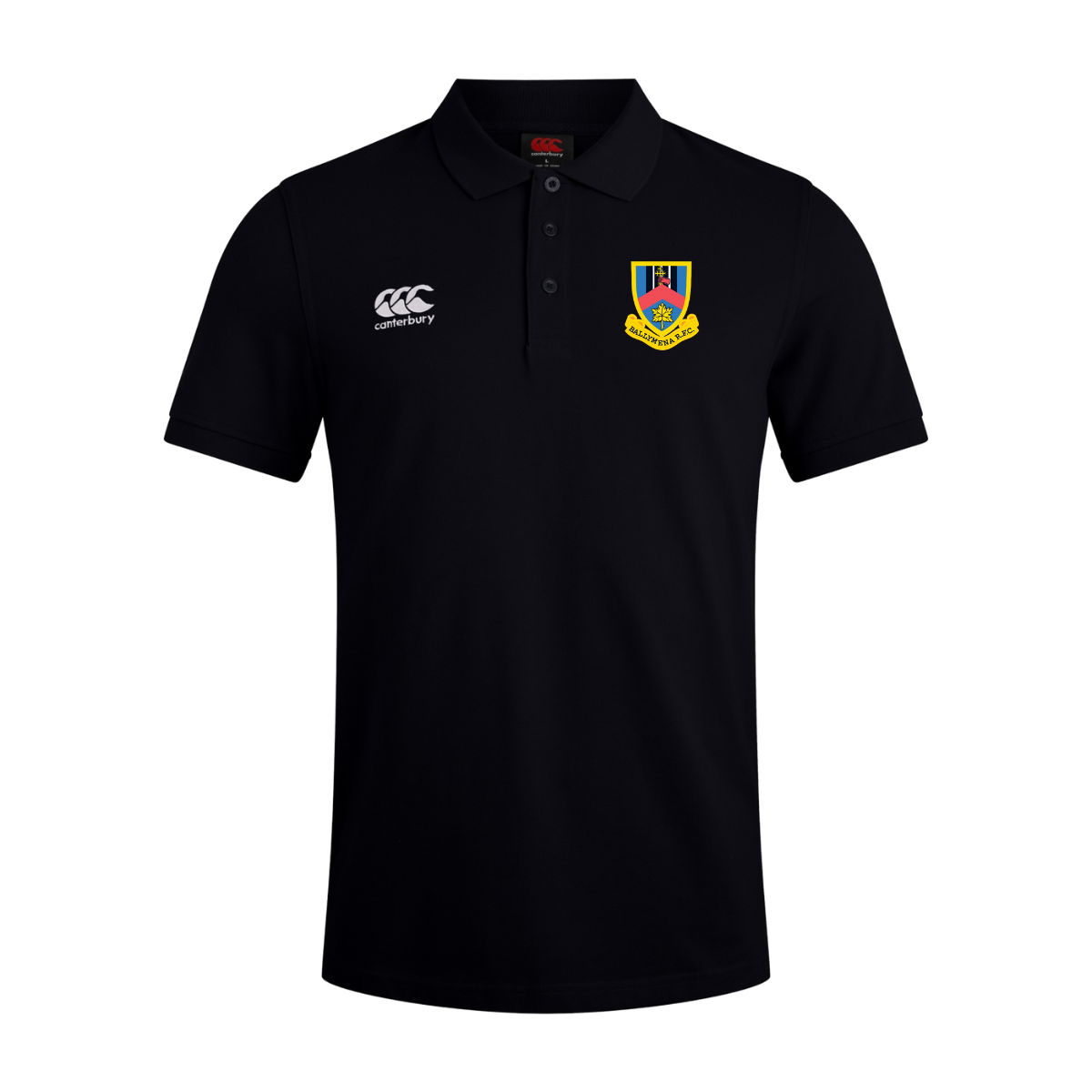 Ballymena Rugby Club - Cotton Waimak Poloshirt - Black