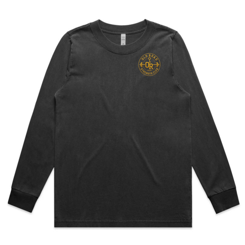 Old Road Strength Club - Womens Heavy Faded Long Sleeve Tee