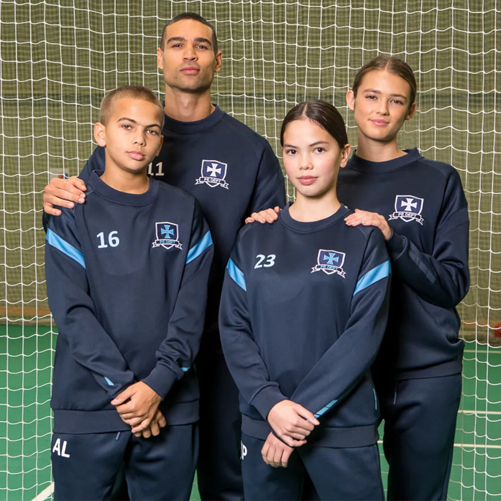 Academy Rugby Football Club - Kinetic Sports Crew Neck Tech Top - Navy/Maroon