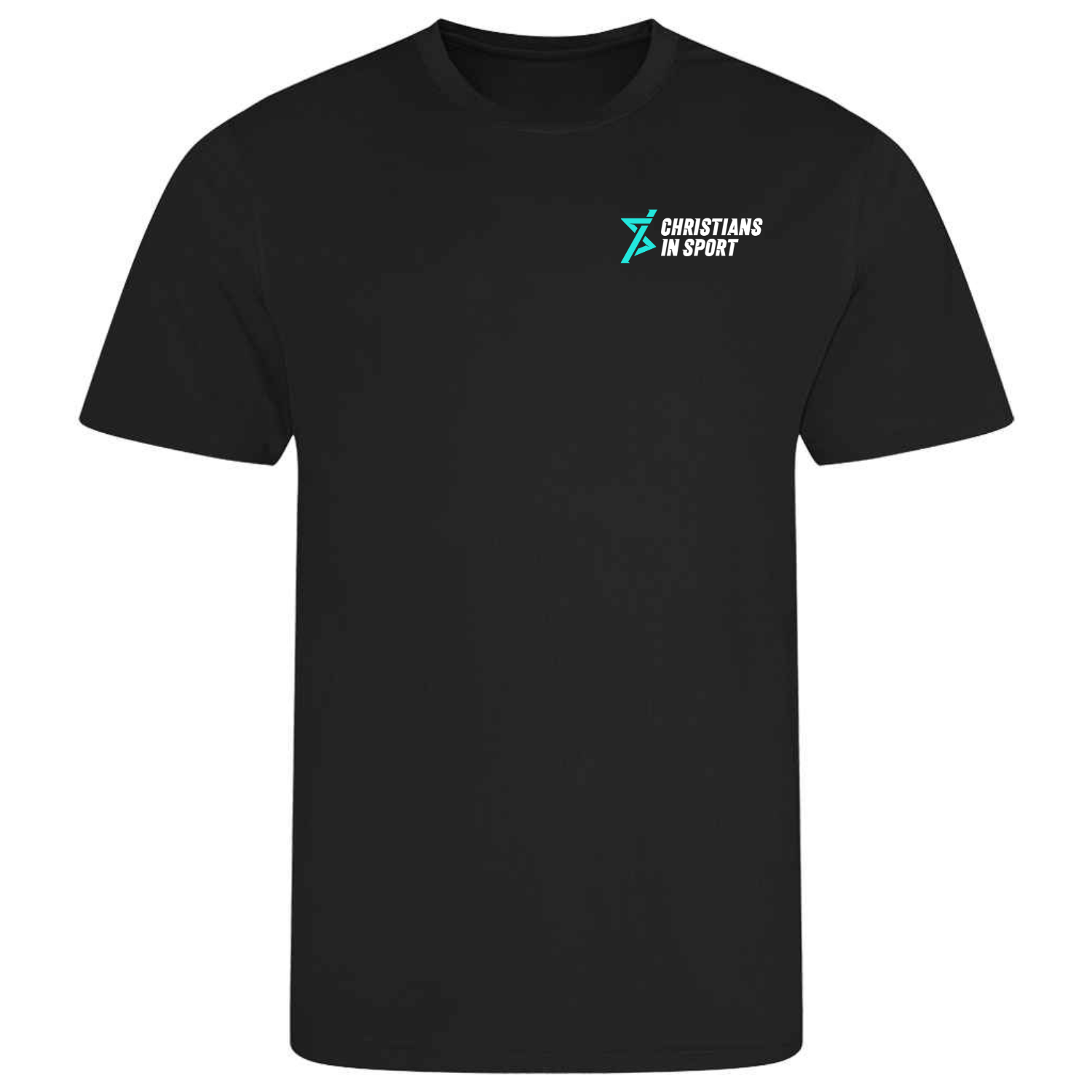 Christians in Sport Mens Sports T-Shirt - Jet Black
