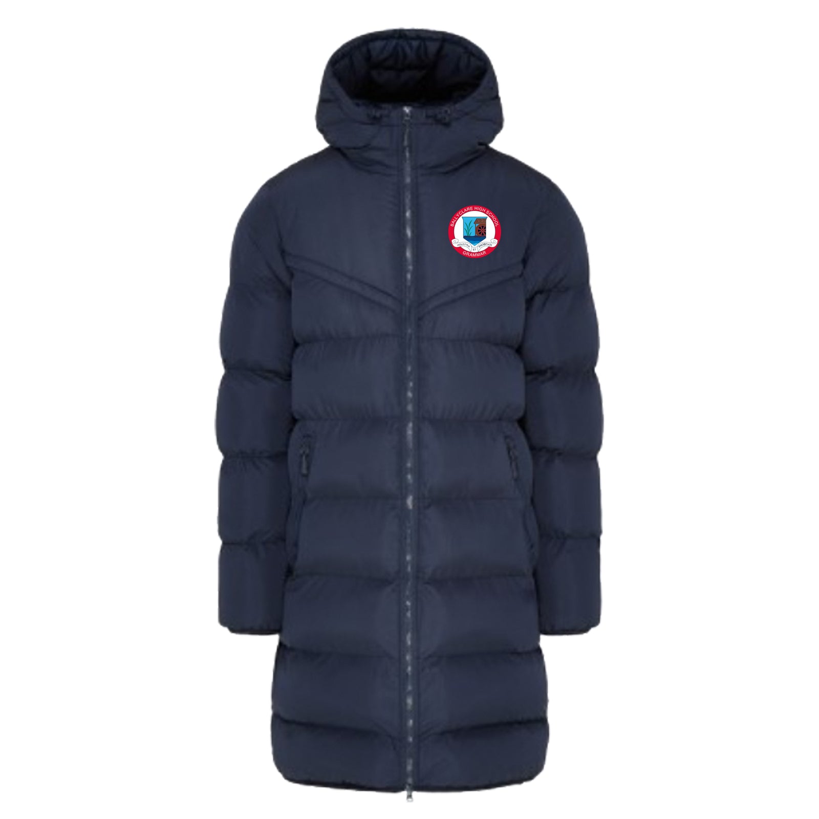 Ballyclare HS Staff Chevron Puffer Coat - Navy