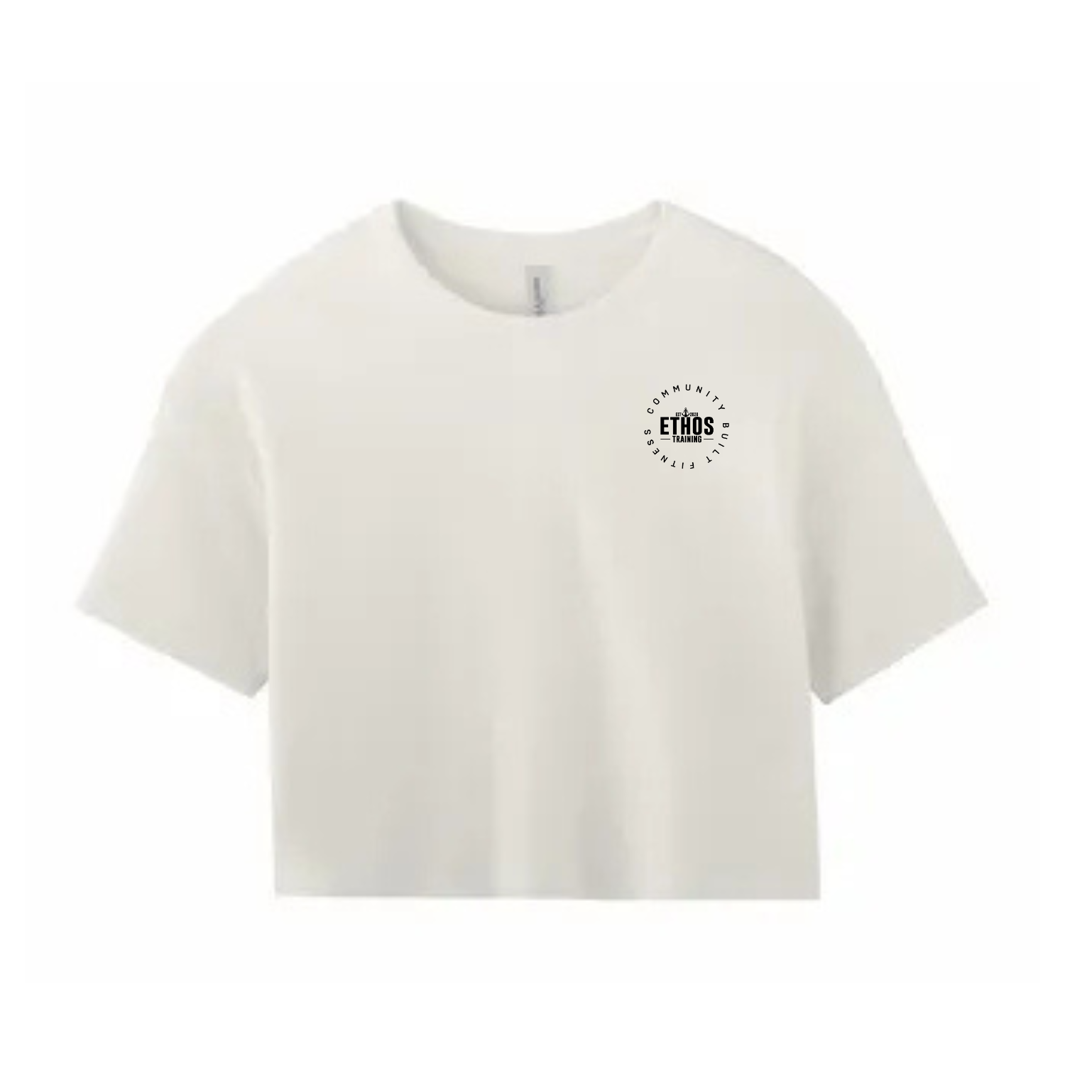 Ethos Training Ladies Cropped Tee - Vintage White
