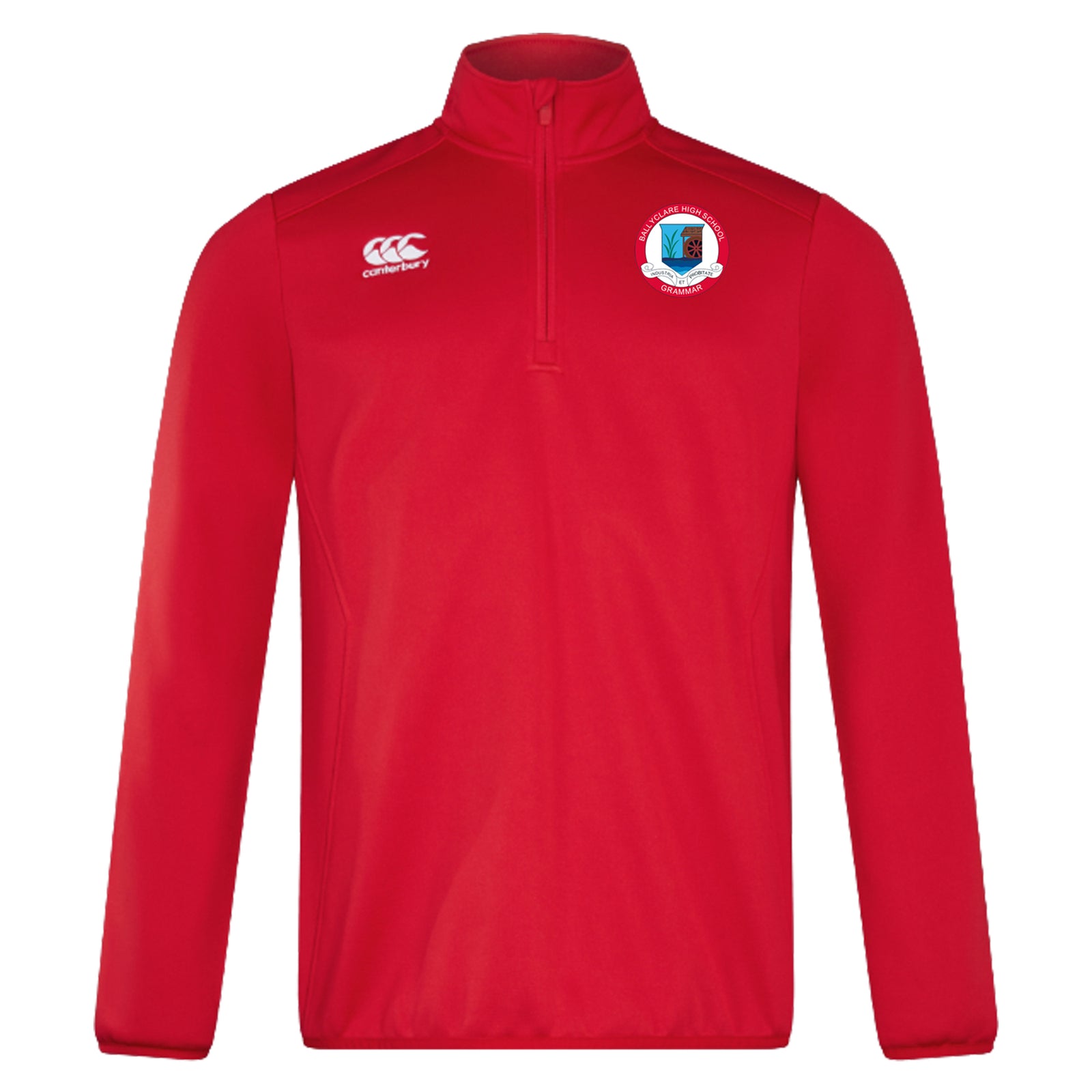 Ballyclare HS Staff - Club 1/4 Zip Midlayer - Red