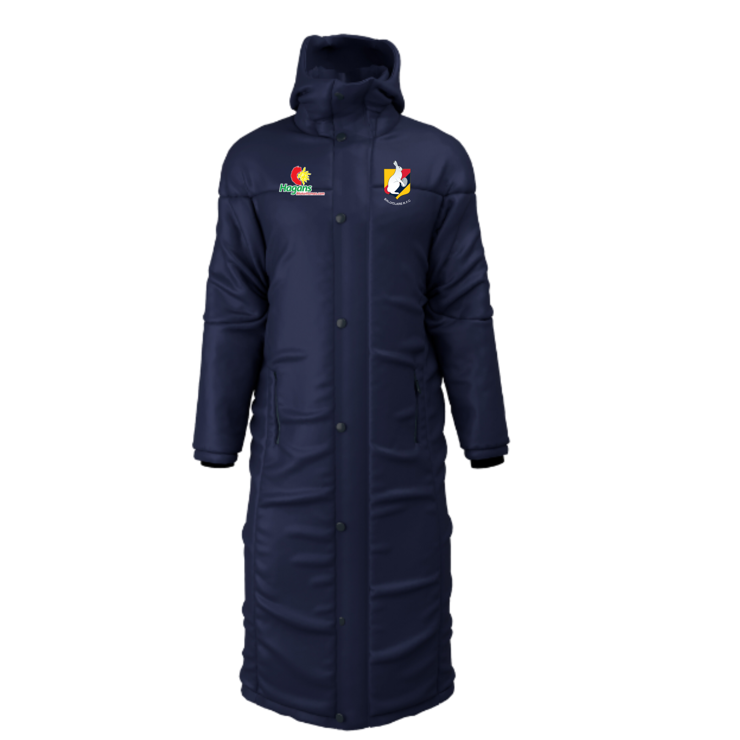 Ballyclare Rugby Club - Touchline Coat - Navy