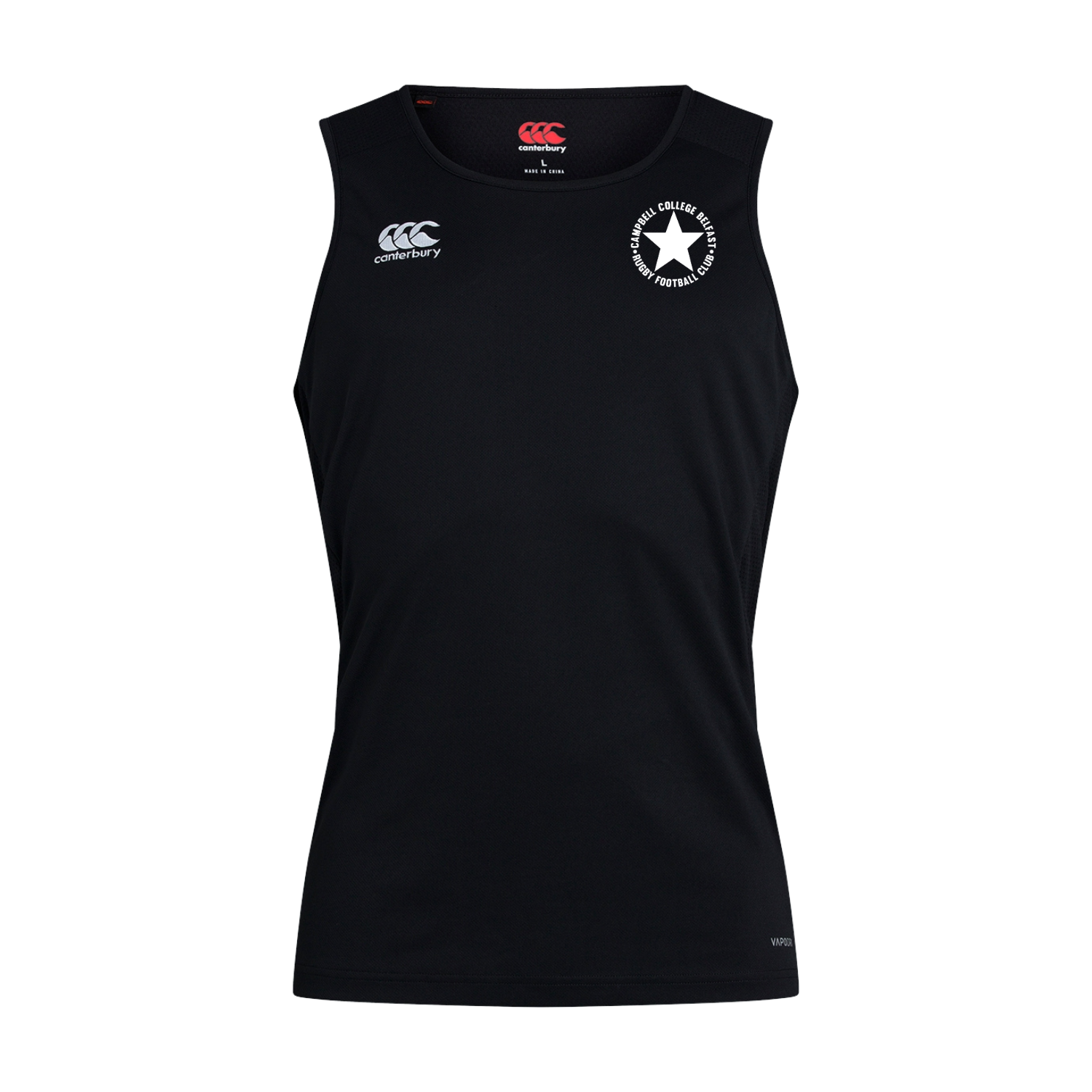 Campbell College - Club Dry Senior Rugby Singlet - Black