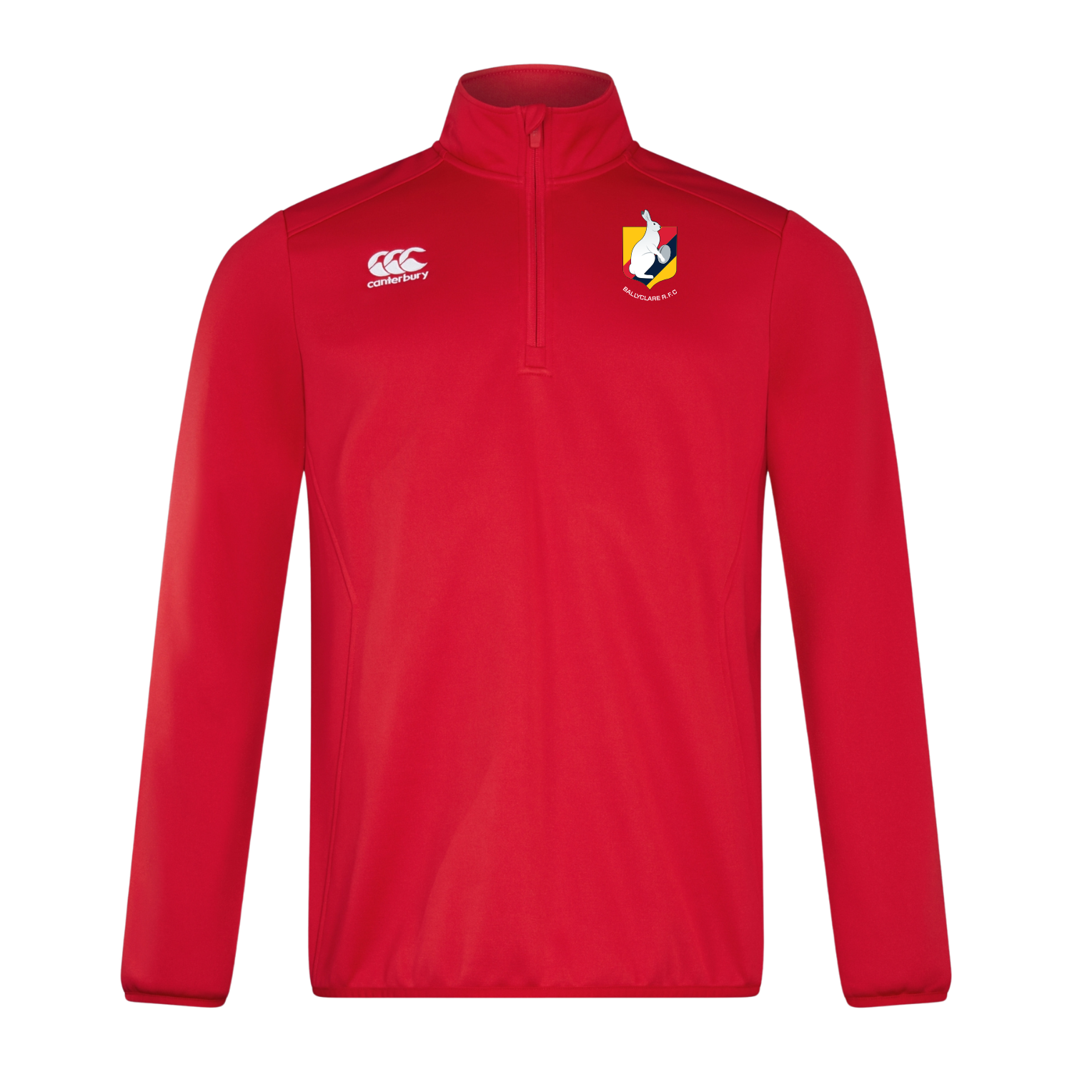 Ballyclare Rugby Club - Club 1/4 Zip Midlayer - Red