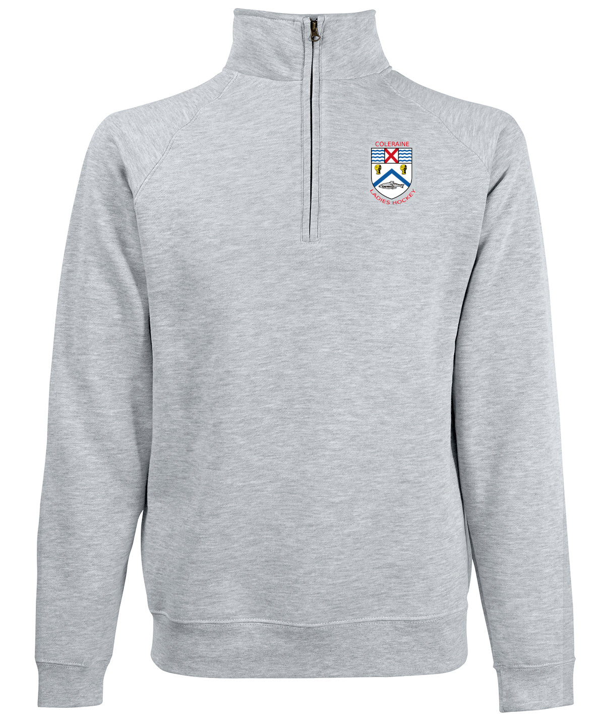 Coleraine Ladies Senior/Development Zip Neck Sweatshirt - Grey