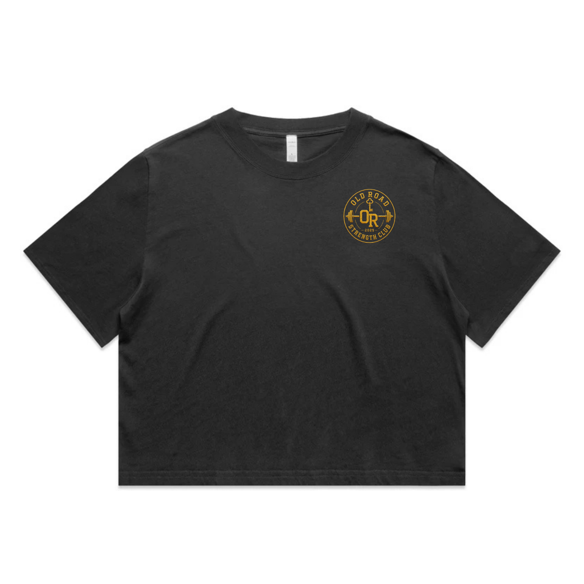 Old Road Strength Club - Womens Heavy Faded Crop Tee