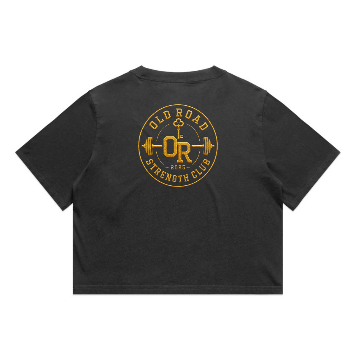 Old Road Strength Club - Womens Heavy Faded Crop Tee