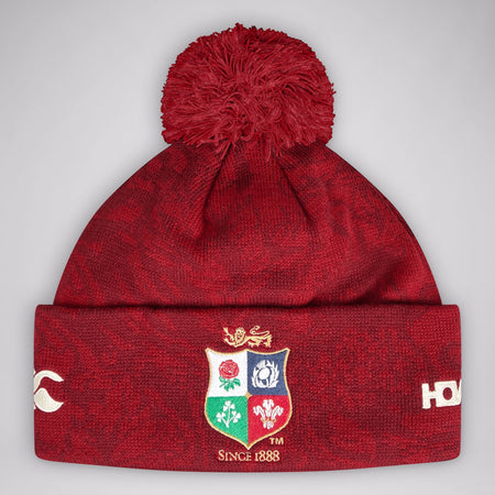 British & Irish Lions - Fleece Lined Bobble Hat - Red