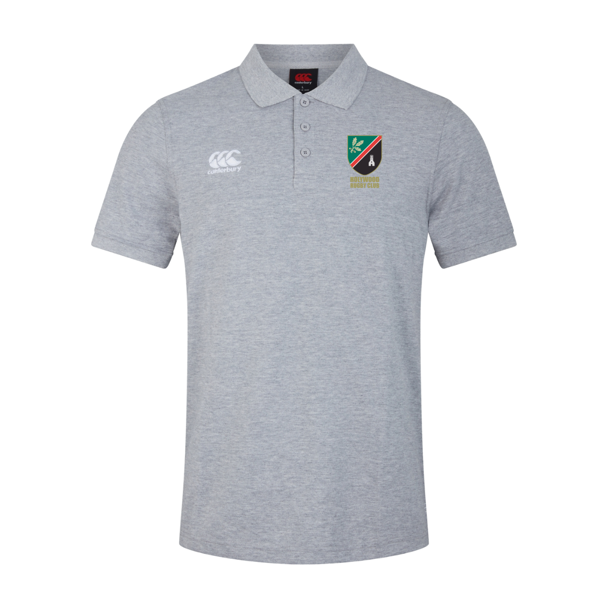 Holywood Rugby Club - Cotton Waimak Poloshirt - Grey