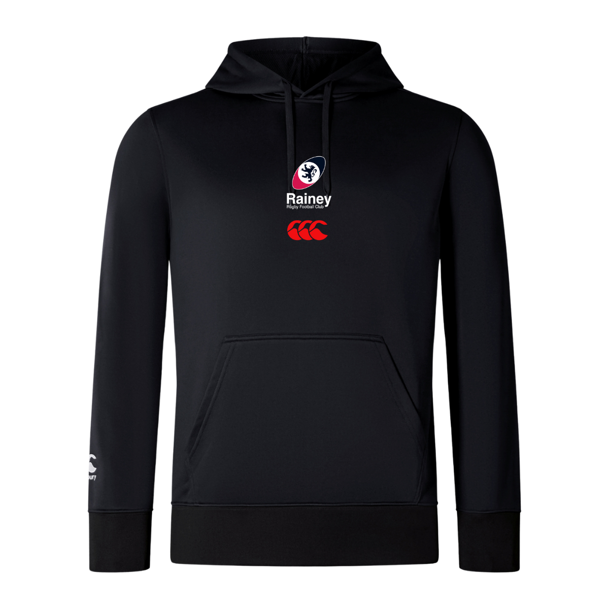 Rainey Rugby Club - Lightweight Poly Hoody - Black