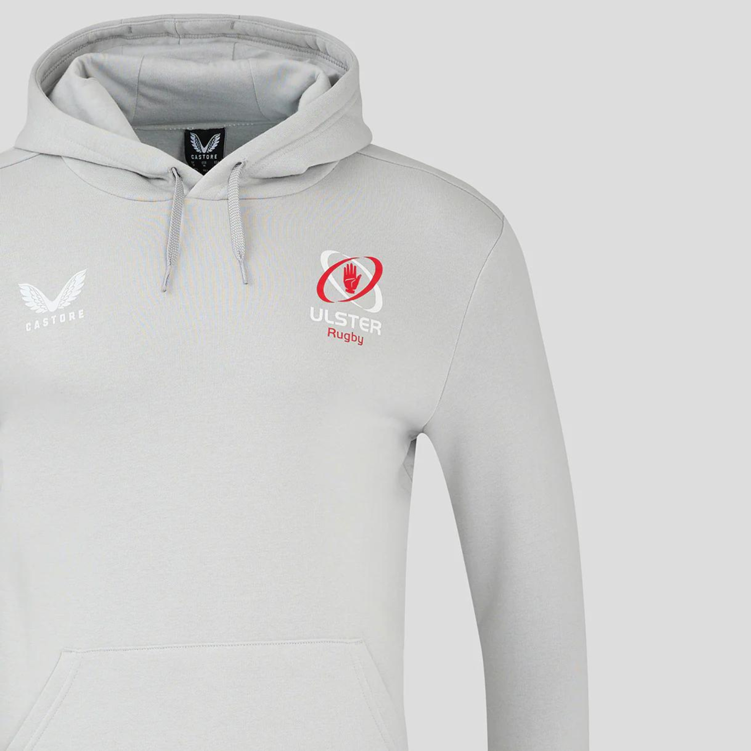 Ulster Rugby 24 25 Brushed Cotton Hoodie Grey Stash Shop