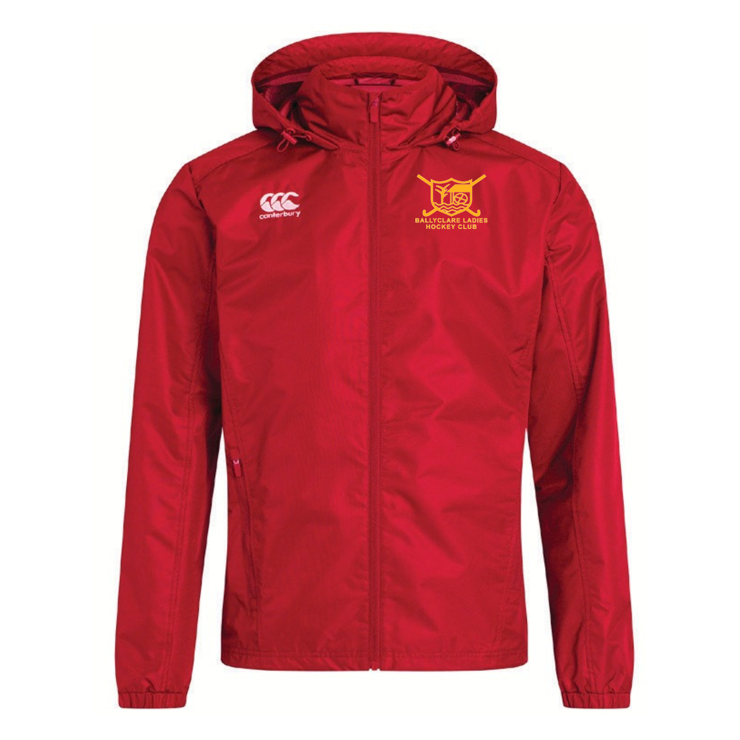 Ballyclare Ladies Hockey Club - Club Vaposhield Full Zip Rain Jacket - Red