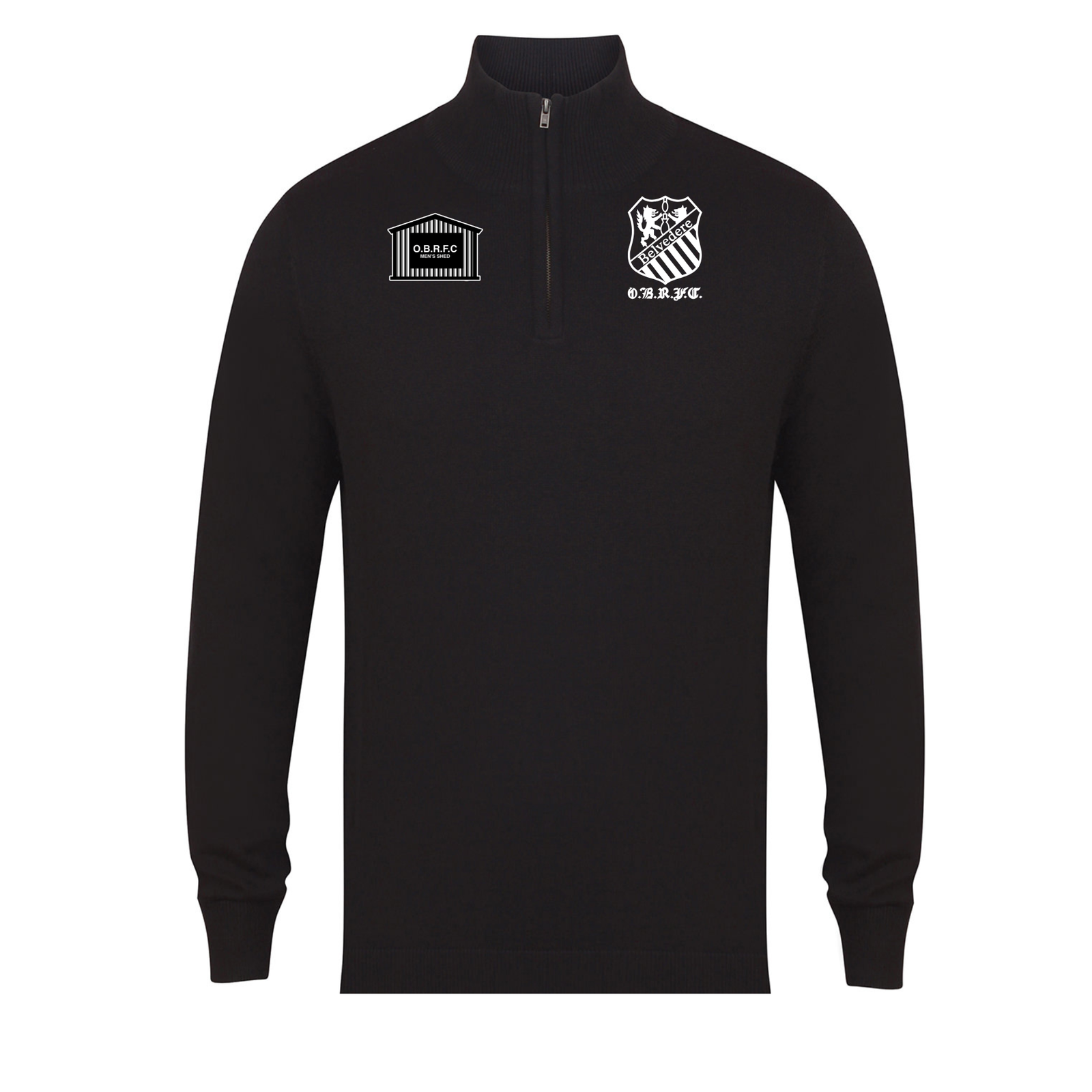 OBRFC Men's Shed - 1/4 Zip Cotton Jumper
