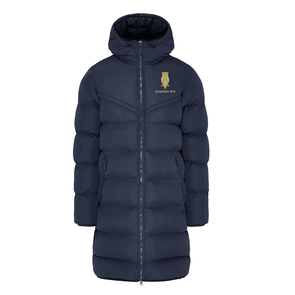 Academy Rugby Football Club - Chevron Puffer Coat - Navy -Stash Shop- Stash Shop