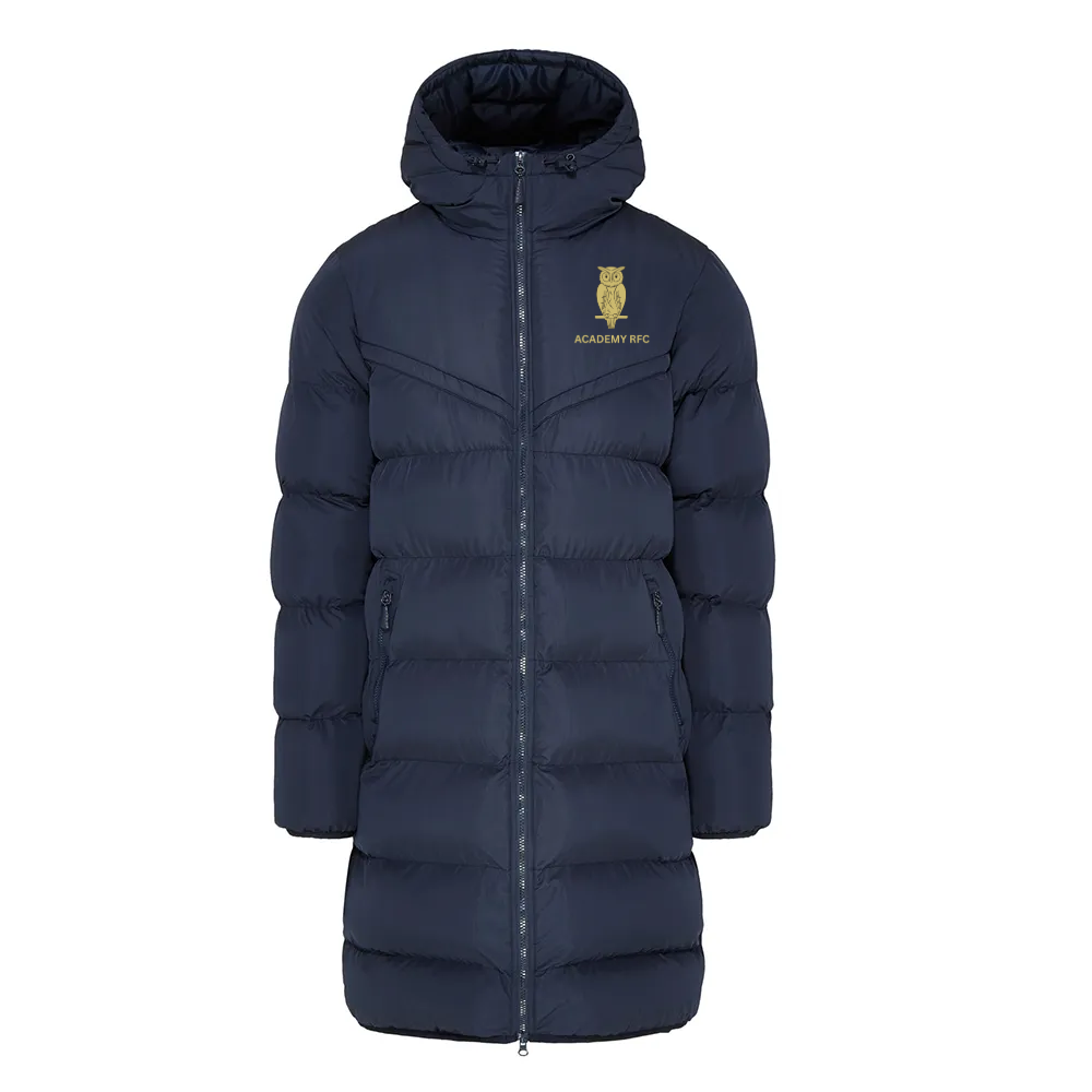 Academy Rugby Football Club - Chevron Puffer Coat - Navy