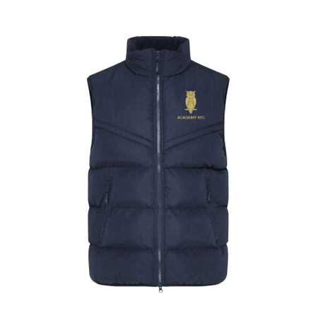 Academy Rugby Football Club - Chevron Puffer Gilet - Navy -Stash Shop- Stash Shop