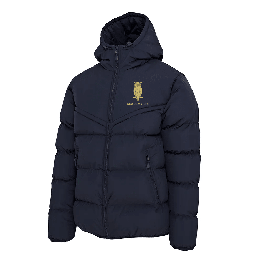 Academy Rugby Football Club - Chevron Puffer Jacket - Navy -Stash Shop- Stash Shop