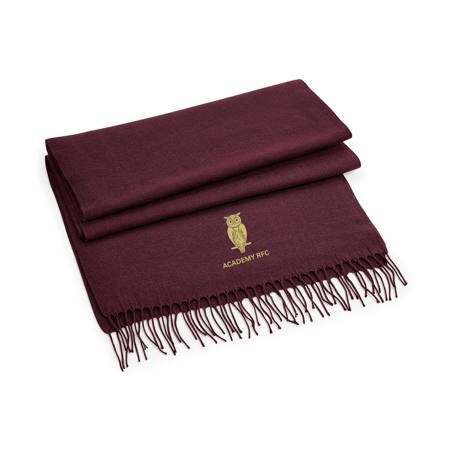 Academy Rugby Football Club Classic woven scarf - Burgundy -Stash Shop- Stash Shop