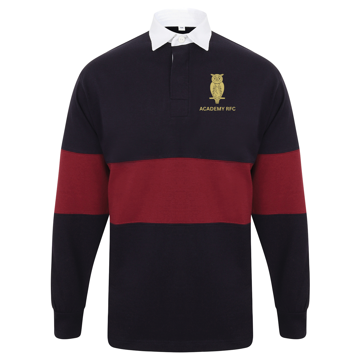 Academy Rugby Football Club Panelled rugby shirt - Navy/Burgundy