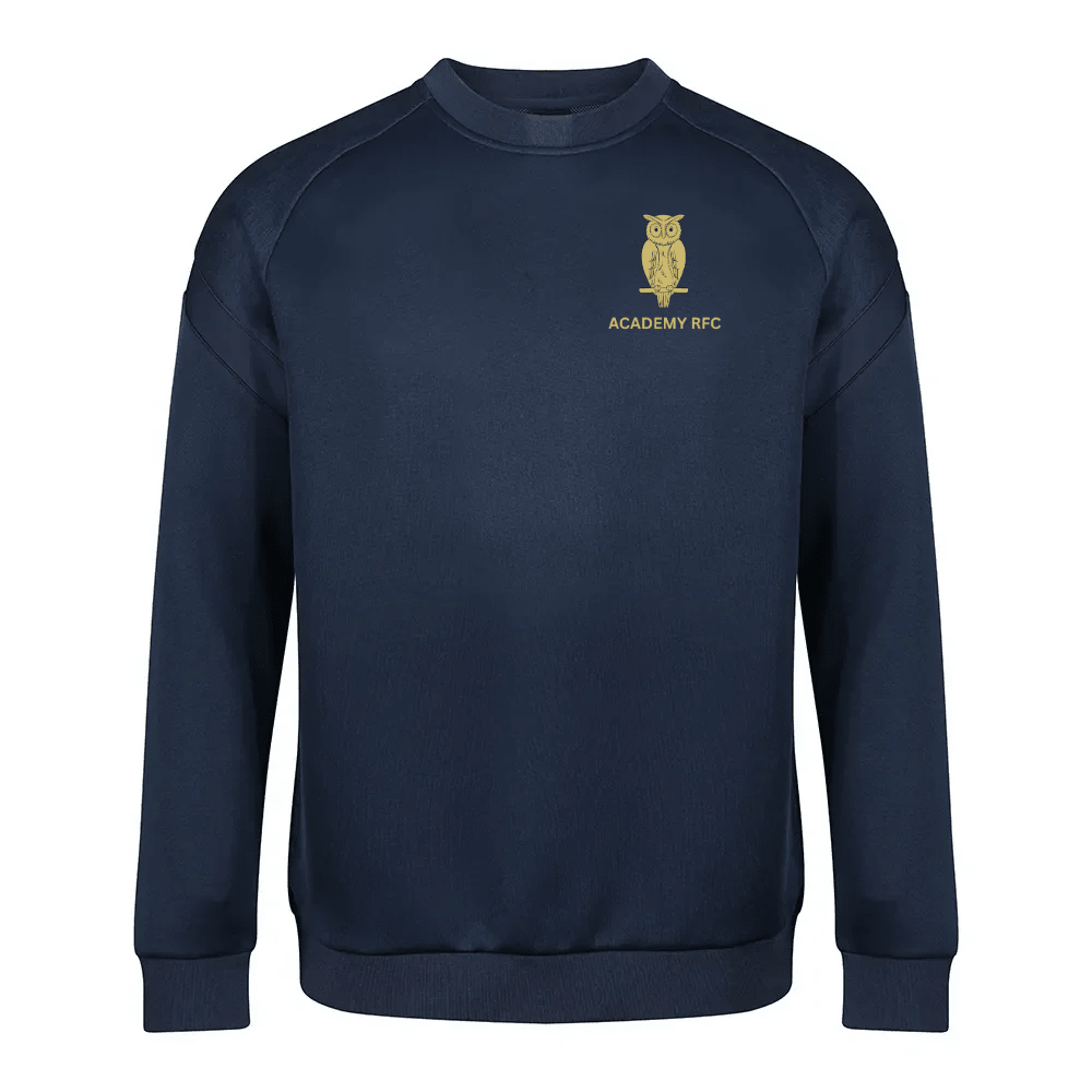 Academy Rugby Football Club - Kinetic Sports Crew Neck Tech Top - Navy -Stash Shop- Stash Shop