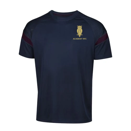 Academy Rugby Football Club - Kinetic Sports Tech Tee - Navy/Maroon