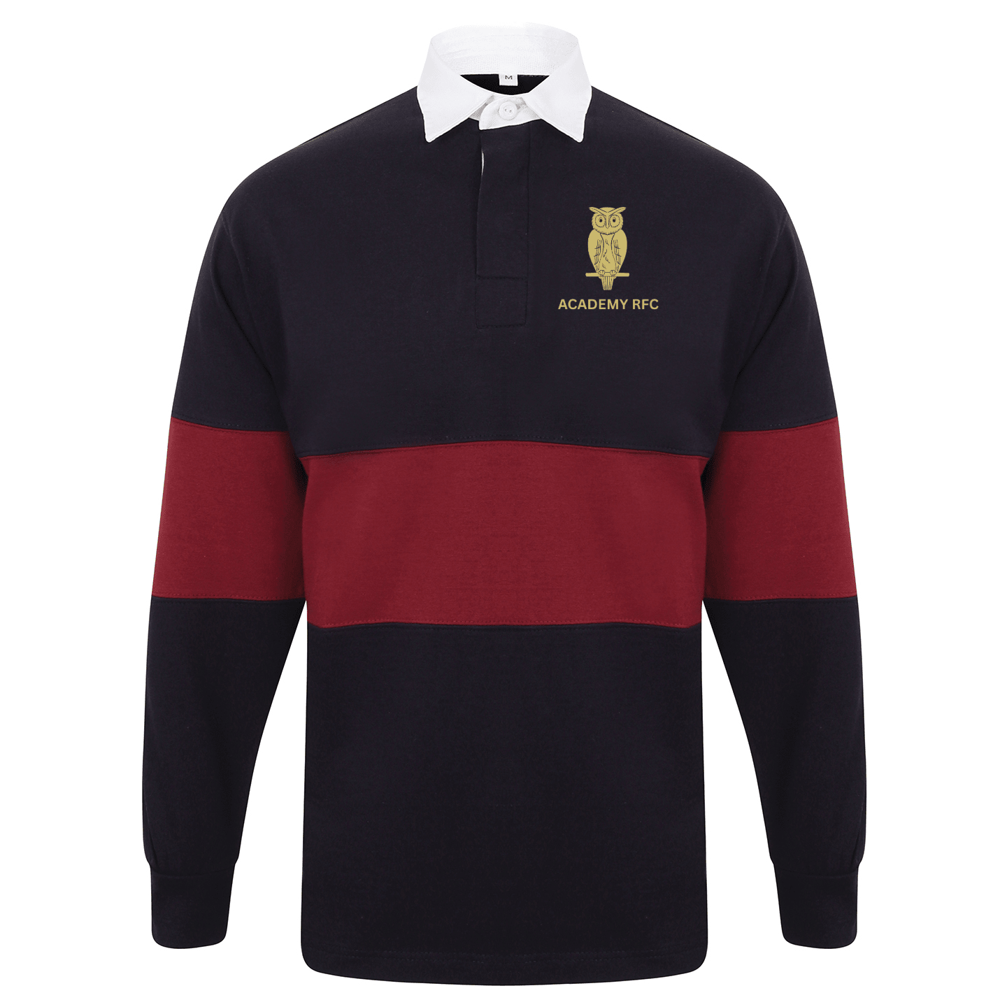 Academy Rugby Football Club Panelled rugby shirt - Navy/Burgundy -Stash Shop- Stash Shop