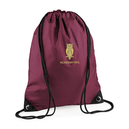 Academy Rugby Football Club Premium gymsac - Burgundy -Stash Shop- Stash Shop