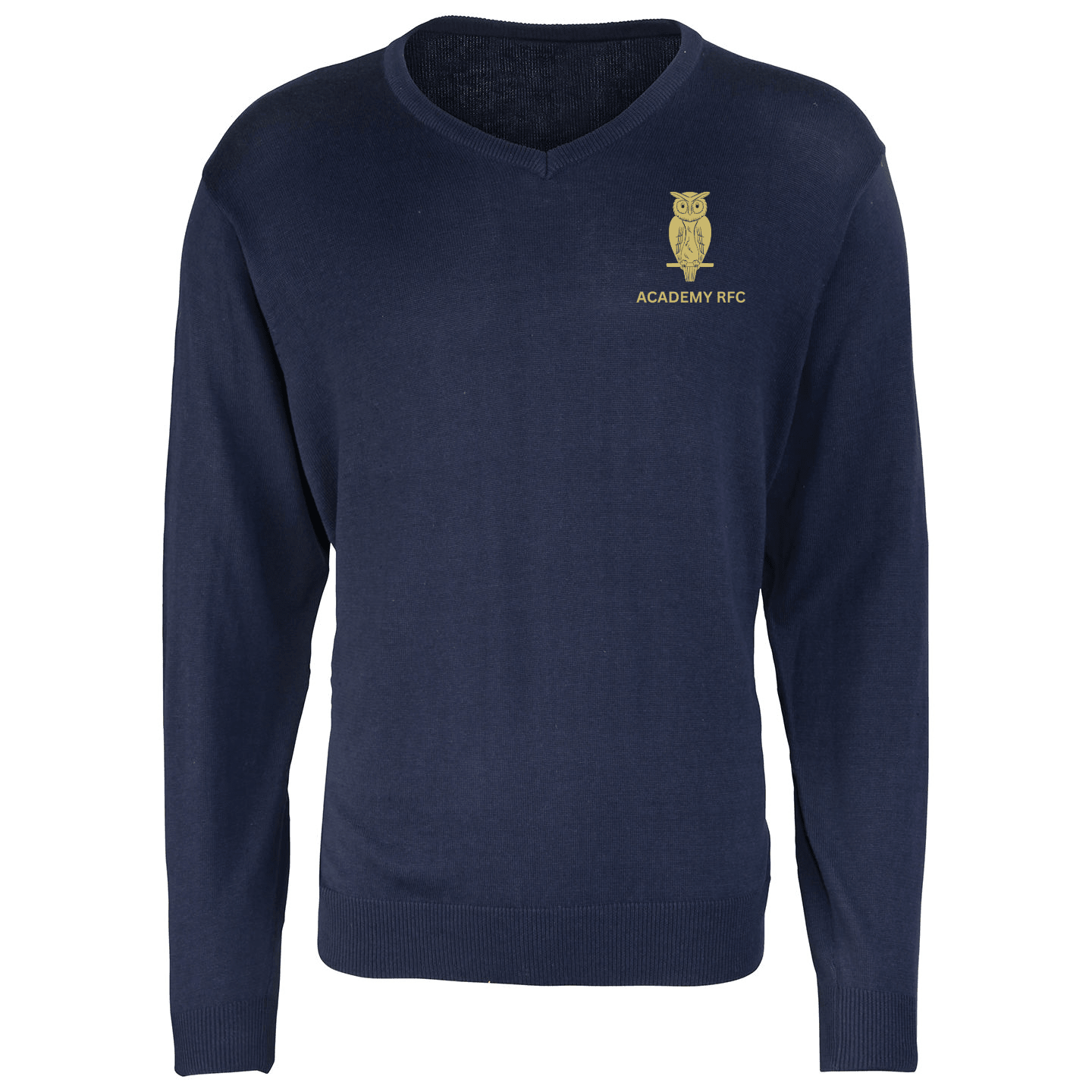 Academy Rugby Football Club V-neck knitted sweater - Navy -Stash Shop- Stash Shop