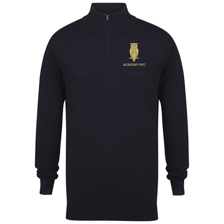 Academy Rugby Football Club ¼ zip jumper - Navy -Stash Shop- Stash Shop