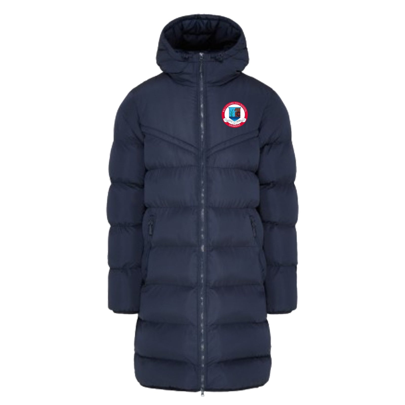 Ballyclare HS Staff Chevron Puffer Coat - Navy -Stash Shop- Stash Shop