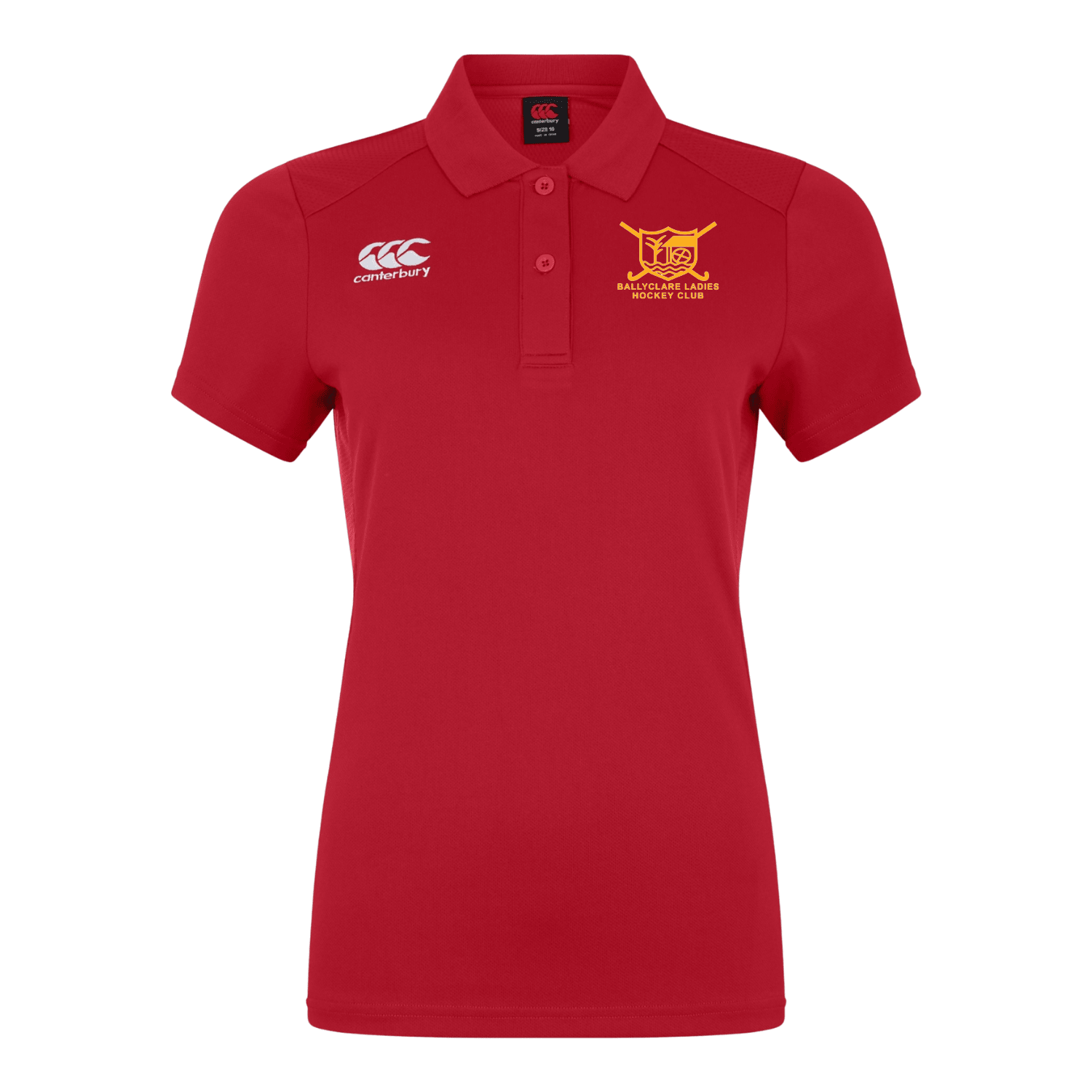 Ballyclare Ladies Hockey Club - Ladies Club Dry Polo - Red - Canterbury - Stash Shop