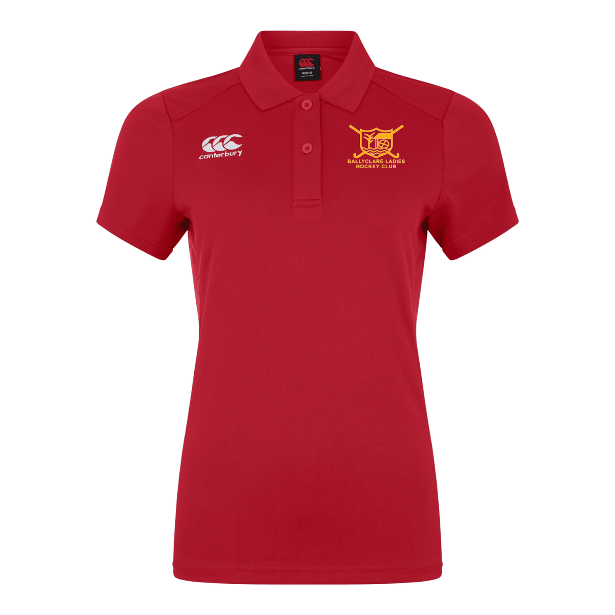 Ballyclare Ladies Hockey Club - Ladies Club Dry Polo - Red - Canterbury - Stash Shop