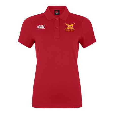 Ballyclare Ladies Hockey Club - Ladies Club Dry Polo - Red - Canterbury - Stash Shop
