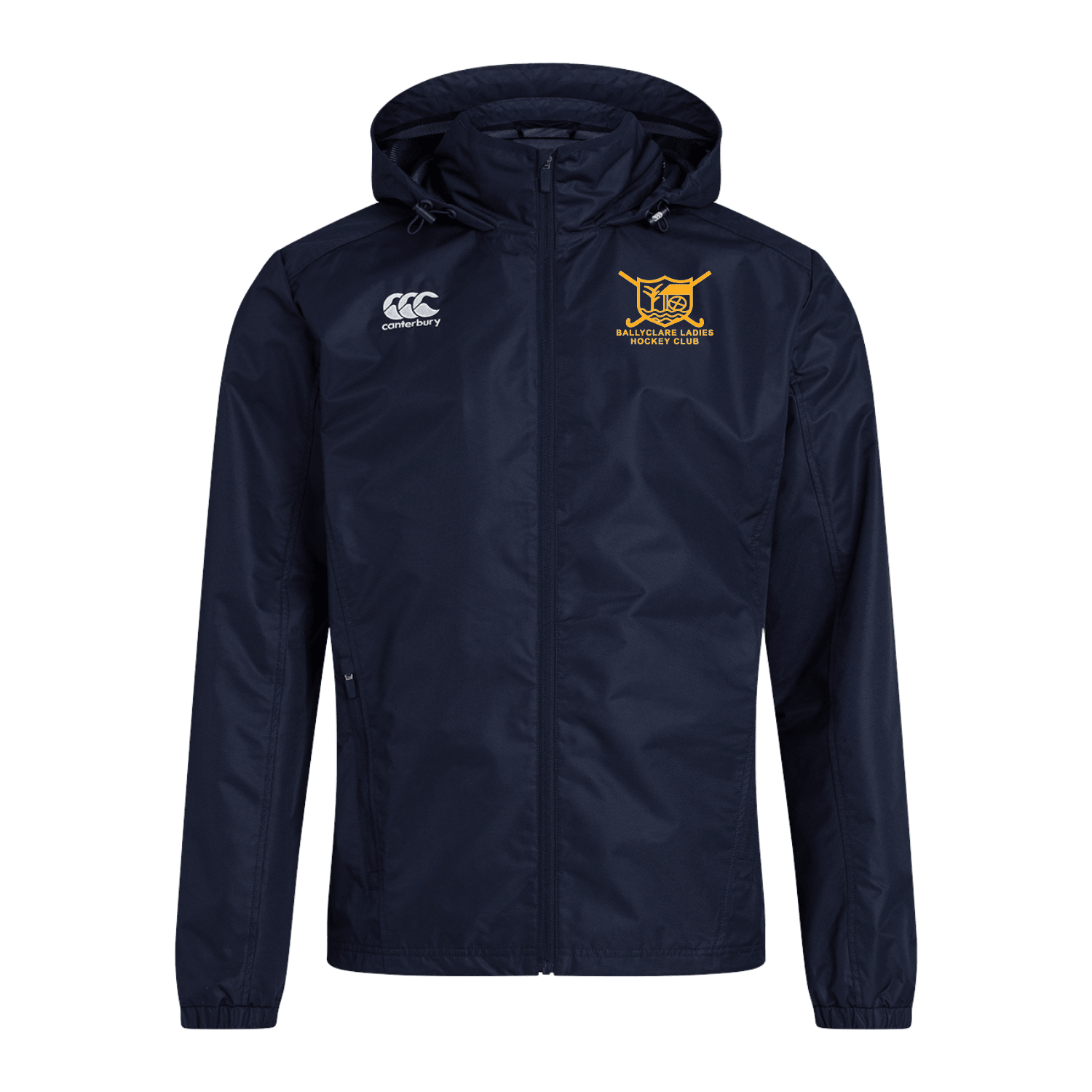 Ballyclare Ladies Hockey Club - Vaposhield Full Zip Rain Jacket - Navy - Canterbury - Stash Shop