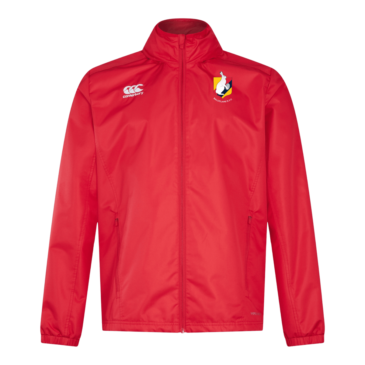 Ballyclare Rugby Club - Club Vaposhield Full Zip Rain Jacket - Red - Canterbury - Stash Shop