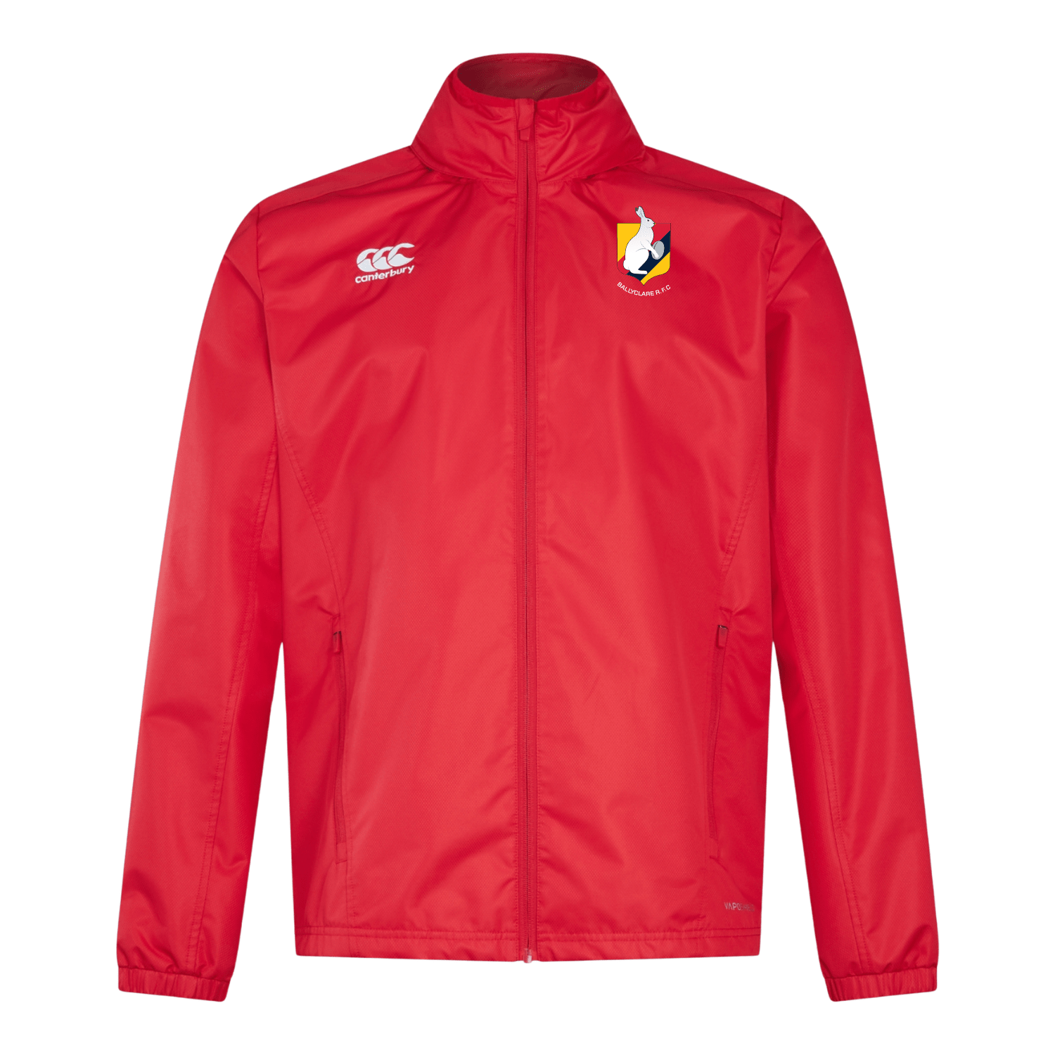 Ballyclare Rugby Club - Club Vaposhield Full Zip Rain Jacket - Red - Canterbury - Stash Shop