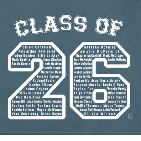 Ballyclare Secondary School Leavers 2026 - Ocean Blue Heavyweight Hoody - Stash Shop - Stash Shop