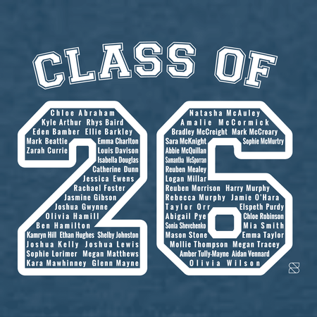 Ballyclare Secondary School Leavers 2026 - Premium Hoody - Navy Melange - Stash Inc. - Stash Shop