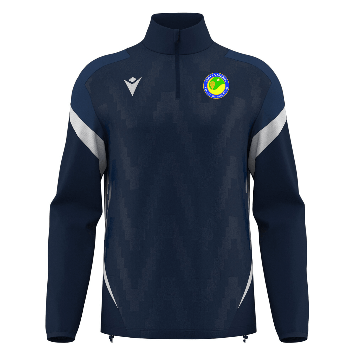 Ballymena Lawn Tennis Club Hollow 1/4 Zip Top - Navy - Macron - Stash Shop