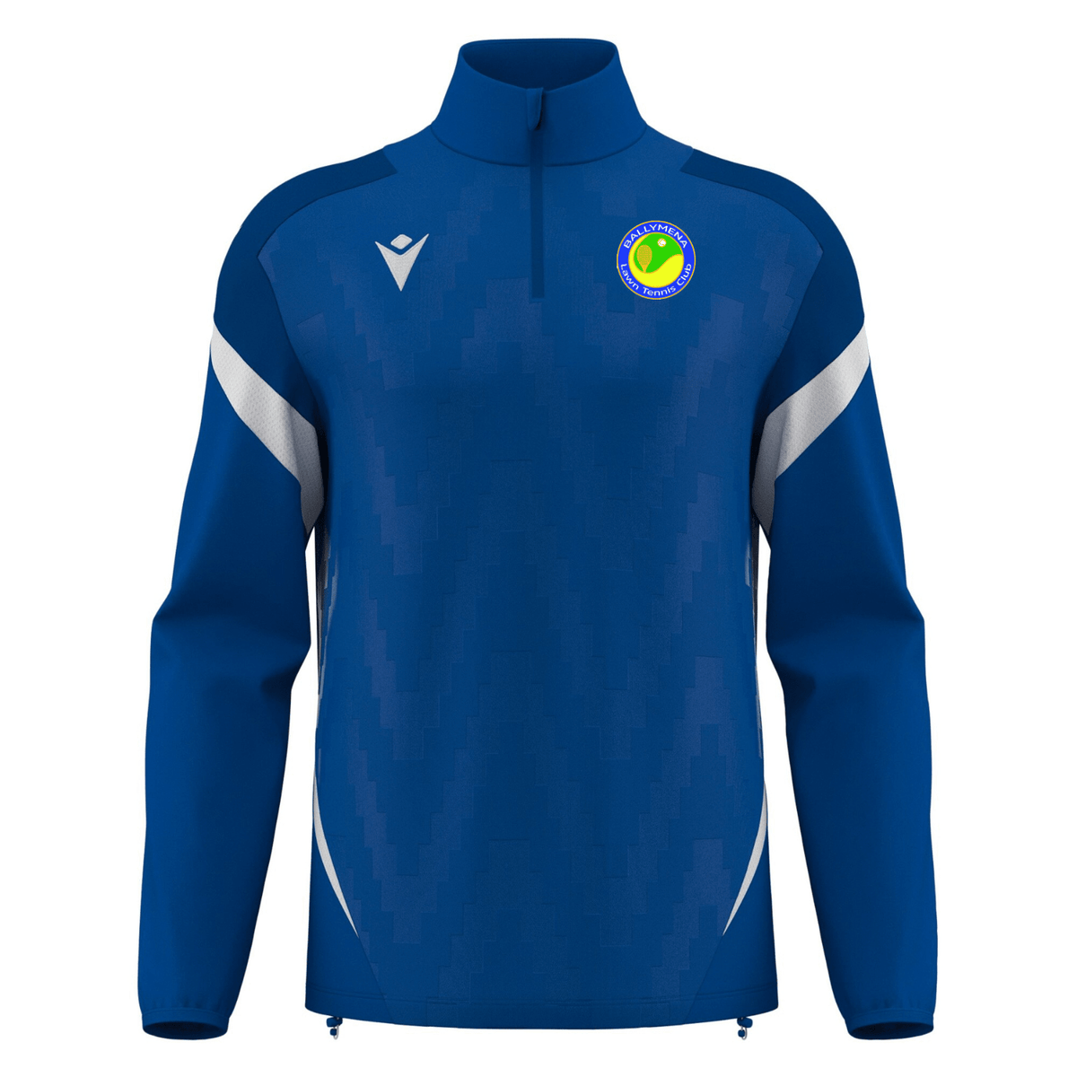 Ballymena Lawn Tennis Club Hollow 1/4 Zip Top - Royal - Macron - Stash Shop